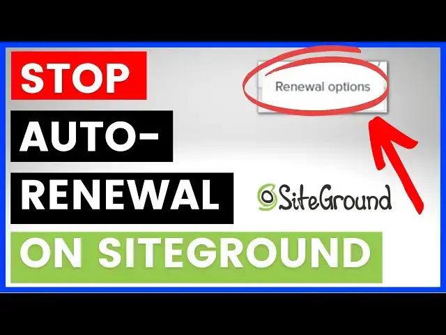 Video thumbnail for How To Stop Auto-Renewal Of Siteground subscription? [in 2025]