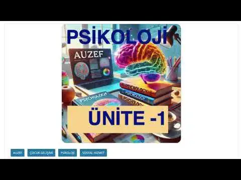 Video thumbnail for Psikoloji 2024 Ünite -1