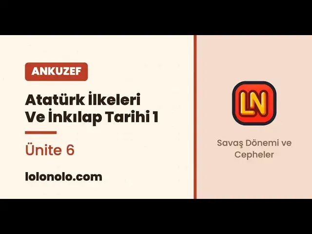 Video thumbnail for Ankuzef Atatürk İlkeleri ve İnkılap Tarihi I Ünite 6 Deneme Sınavı