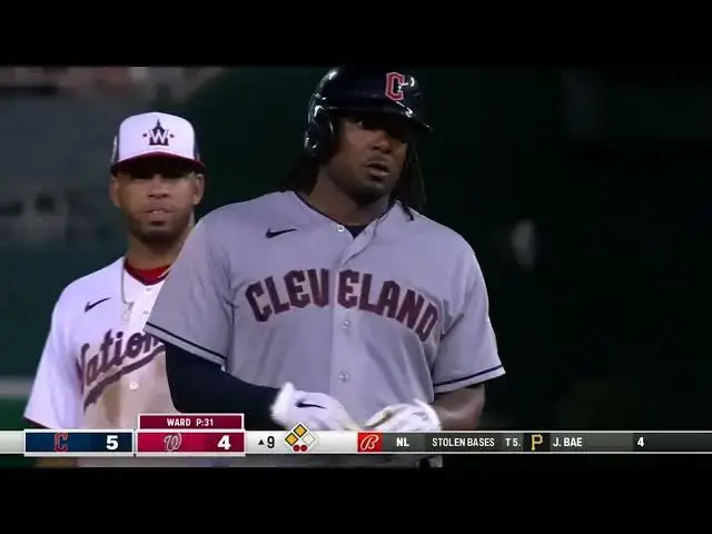 'Video thumbnail for Josh Bell SMOKES a RBI Double! | Cleveland Guardians | 4/15/2023'