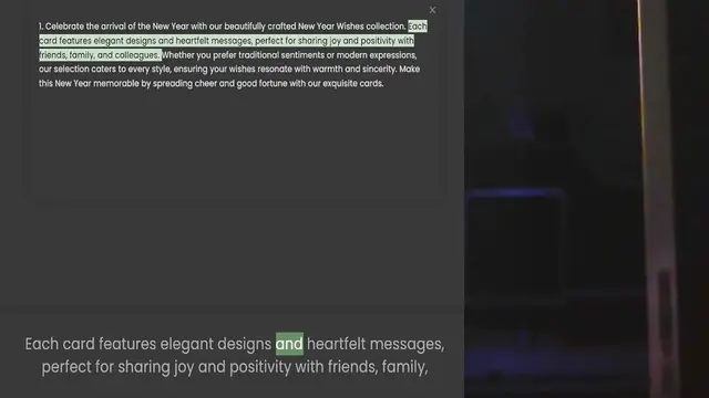 Video thumbnail for card features elegant designs and heartfelt messages, perfect for sharing joy and positivity with friends, family, and colleagues. Whether you prefer traditional sentiments or modern expressions, our selection caters to every style, ensur