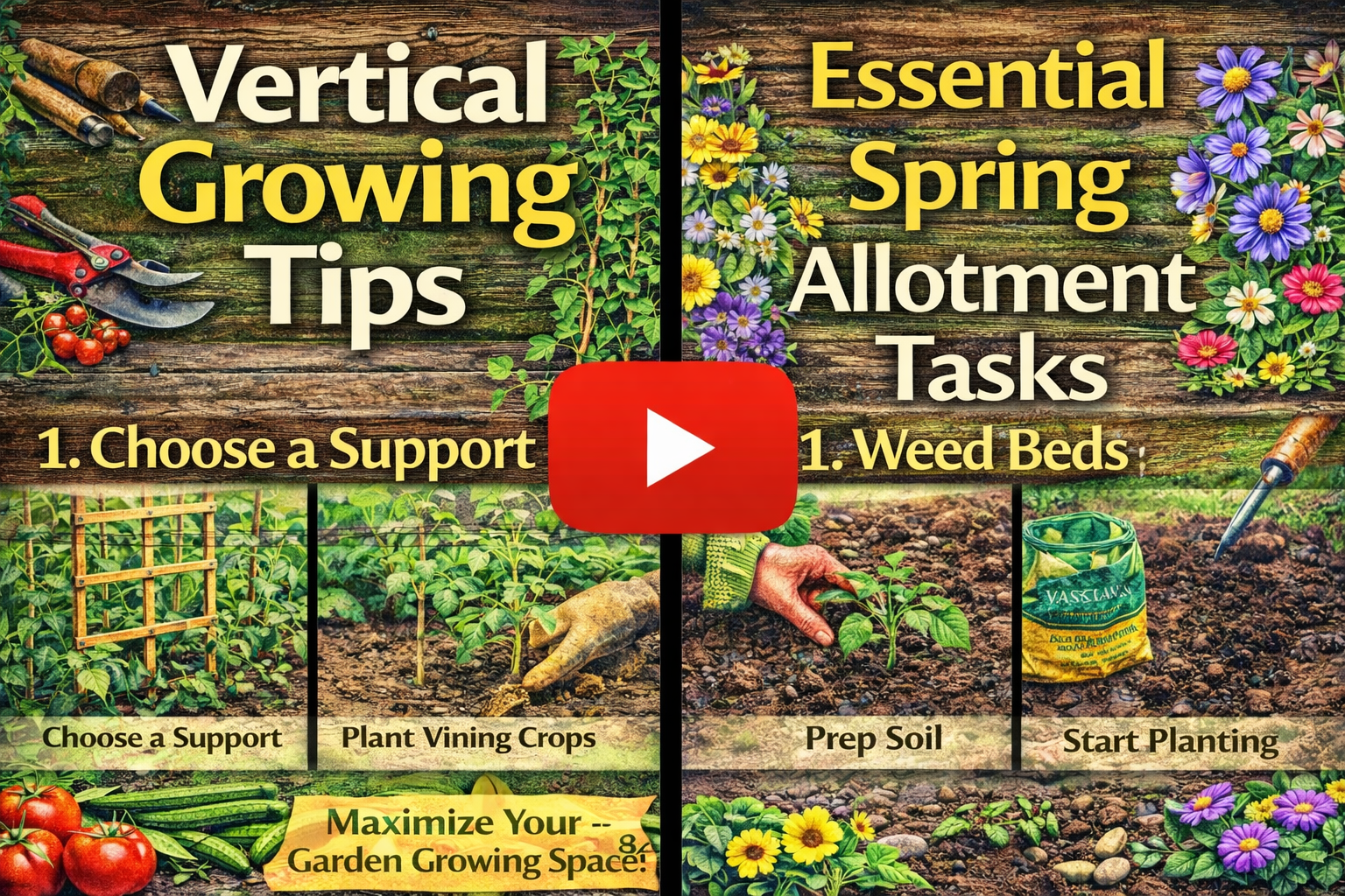 Video thumbnail for Vertical Growing Tips and Essential Spring Allotment Tasks