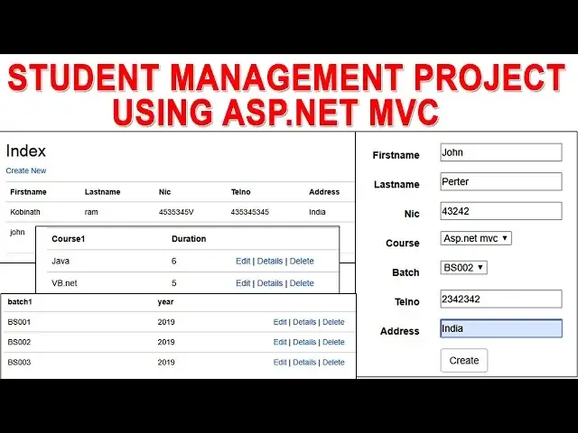Video thumbnail for Student Management System Project Asp.net MVC