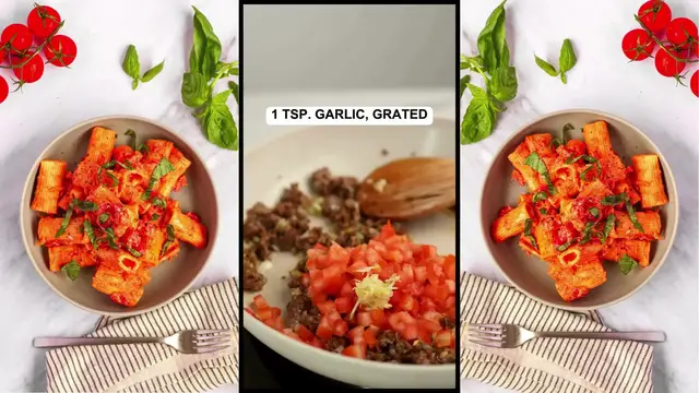 Video thumbnail for ✨ Ground Seitan & Peas Bolognese