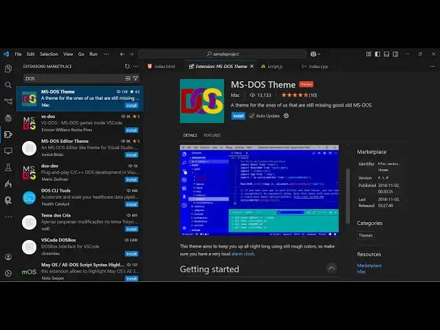 Video thumbnail for VS Code MS DOS Old School Turbo C & C++ Theme Tutorial Full Demo Video For Beginners