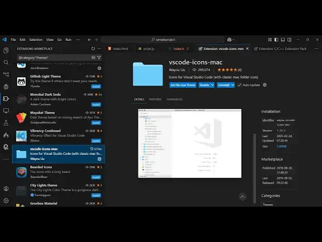 Video thumbnail for VS Code Tutorial to Integrate MacOS Icons Theme Full Video For Beginners