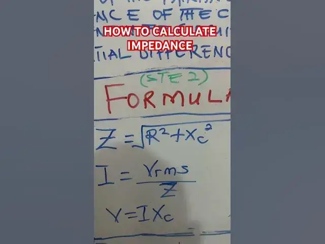 Video thumbnail for How to calculate impedance #impedance #current #voltage #circuit #physics