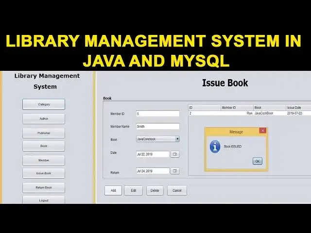 Video thumbnail for Library Management System in Java and Mysql