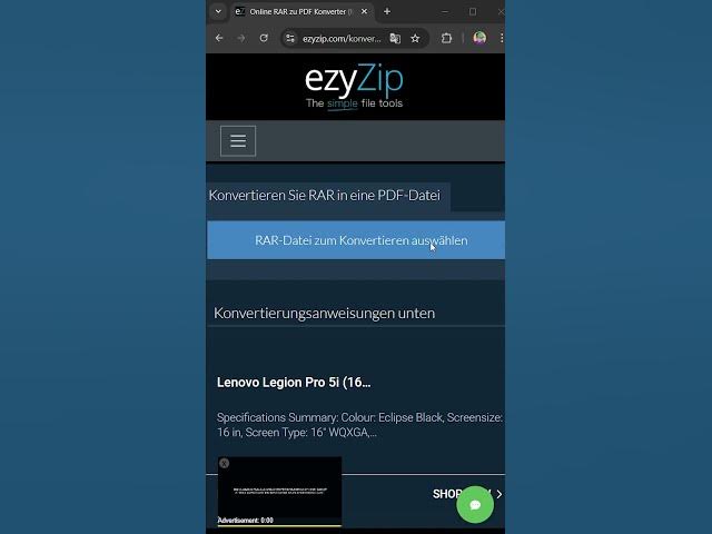 Video thumbnail for 📦 RAR-dateien Direkt Im Browser in PDF Konvertieren | Keine Softwareinstallation Erforderlich