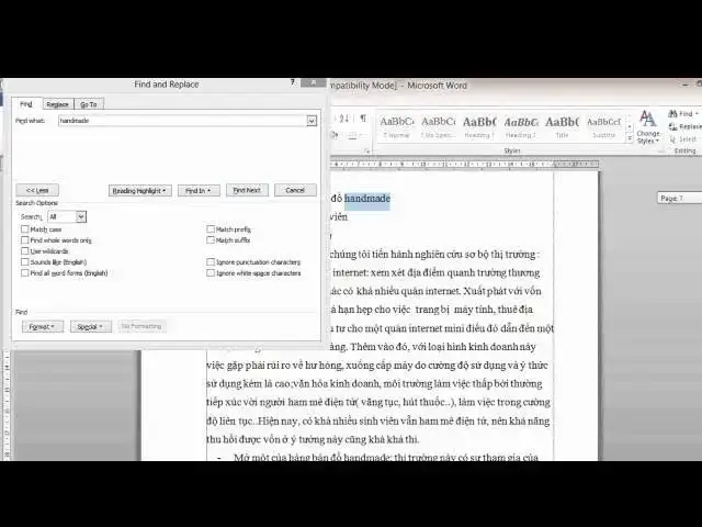 Video thumbnail for Cách tìm kiếm từ, cụm từ, đoạn văn bản trong Word 2010