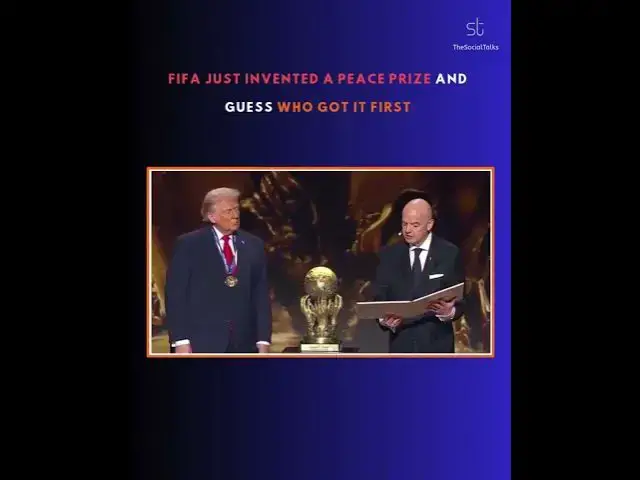 Video thumbnail for FIFA Just Invented a Peace Prize and Guess Who Got It First