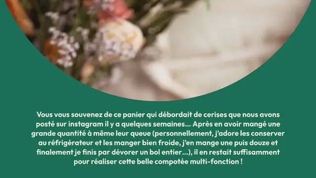 Video thumbnail for COMPOTÉE DE CERISE