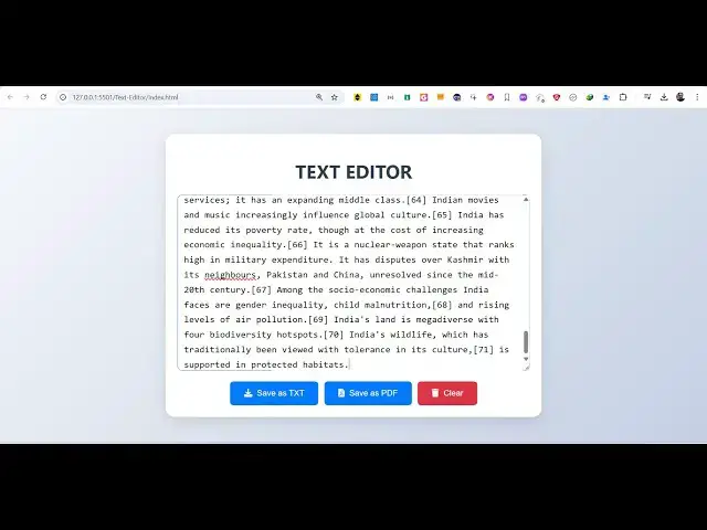 Video thumbnail for Build a TXT & PDF Editor to Generate PDF From Raw Text Using jsPDF in Browser Using JavaScript