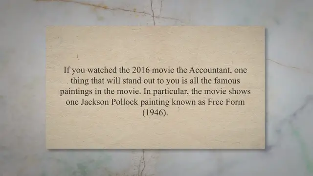 'Video thumbnail for How Much Is The Jackson Pollock Painting Worth In The Movie "The Accountant"?'