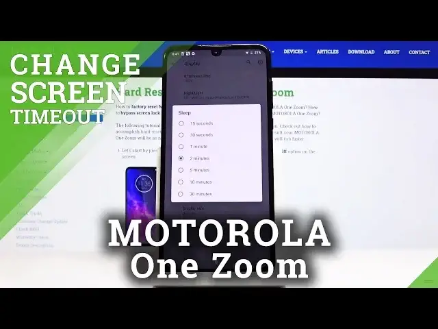 'Video thumbnail for How to Set Screen Timeout in MOTOROLA One Zoom – Screen Blackout'