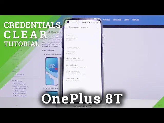 'Video thumbnail for How to Clear Credentials in OnePlus 8T – Find Credentials Section'