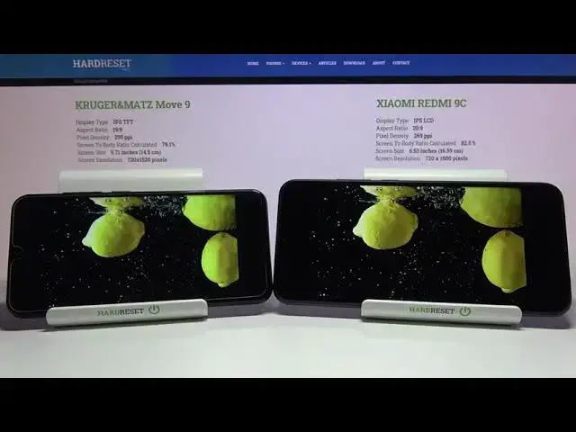 Video thumbnail for Displays Comparison Kruger&Matz Move 9 vs XIAOMI Redmi 9c