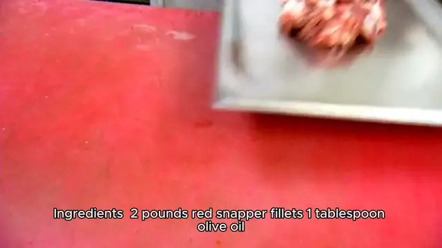 Video thumbnail for Red snapper recipe