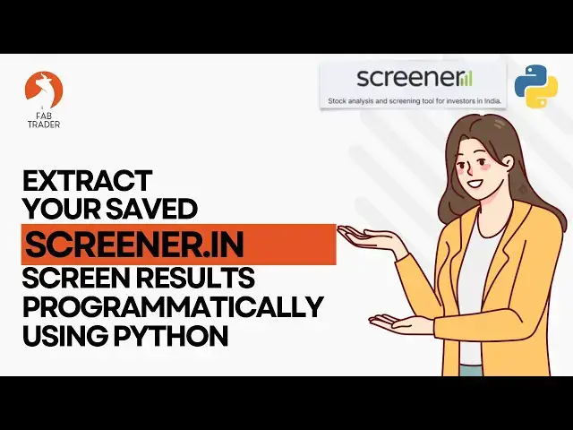 'Video thumbnail for How to extract Screener.in screen results using Python | Download Stock Screener Result as CSV/Excel'