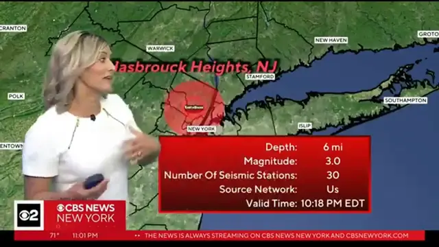 'Video thumbnail for M 3.0 Earthquake Rattles NYC & New Jersey Tonight — No Damage Reported'