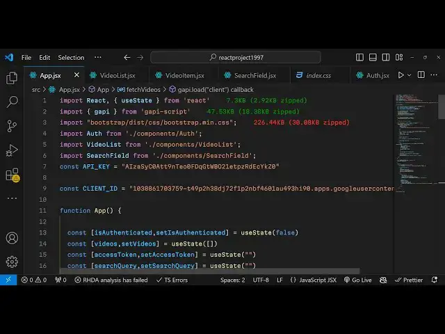 Video thumbnail for Build a React.js Youtube Data API to Fetch User Channel Videos With Google OAuth2 Login in Browser