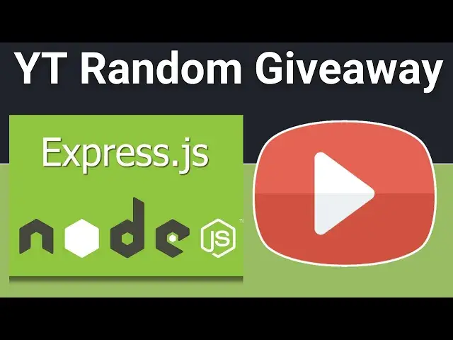 Video thumbnail for Node js Express Project to Generate Random Giveaway Winner For Youtube Channels Tool