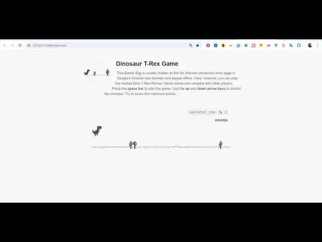 Video thumbnail for Build a T-Rex Chrome Dino Runner Game Clone in Browser Using HTML5 CSS3 and Javascript