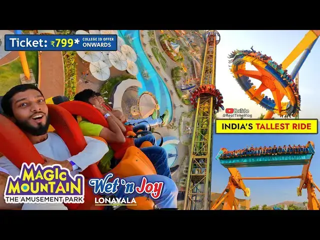 Video thumbnail for Magic Mountain Amusement Park (WET N JOY LONAVALA) - All Rides & Ticket of THEME PARK