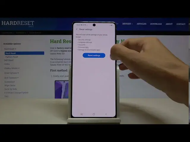 'Video thumbnail for How to Reset Settings in SAMSUNG Galaxy Note 20 – Restore Default settings'