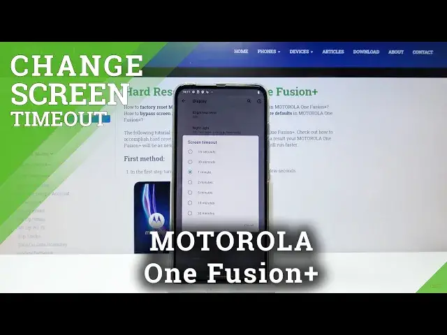 'Video thumbnail for How to Set Screen Timeout on MOTOROLA One Fusion+ – Find Sleep Options'