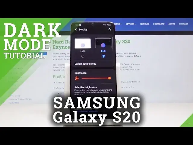Video thumbnail for How to Find & Turn On Dark Mode in Samsung Galaxy S20 – Dark Theme