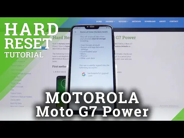 'Video thumbnail for MOTOROLA Moto G7 Power Hard Reset / Wipe Data Tutorial'