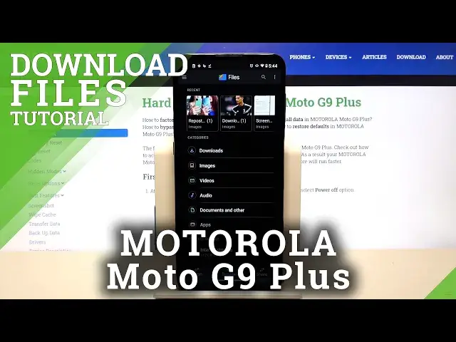 'Video thumbnail for MOTOROLA Moto G9 Plus – Find New Files & Open Downloading Folder'