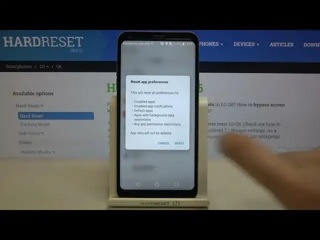 Video thumbnail for How to Reset App Preferences on LG Q6 – Reset App Settings