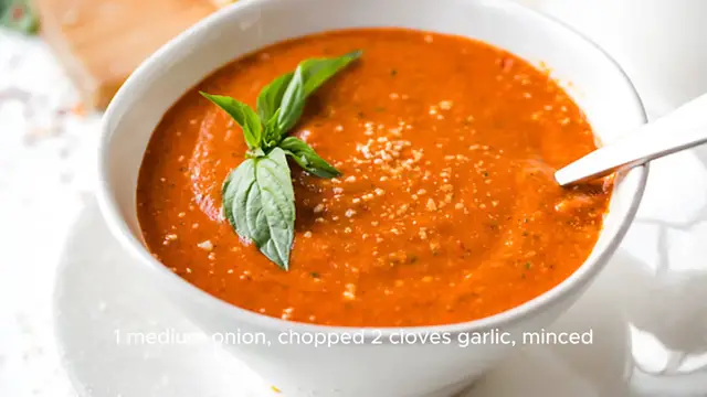 Video thumbnail for Tomato basil soup recipe