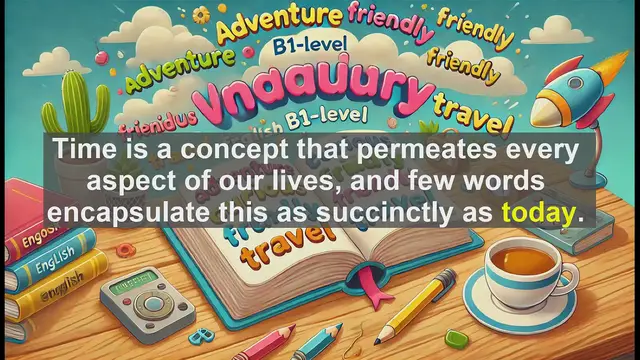 Video thumbnail for 2500 Must Know CEFR B1 Vocabulary - Understanding 'Today': A Key Word for B1 English Learners