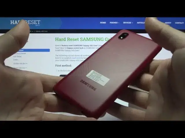 Video thumbnail for Samsung Galaxy A01 Core - Red Back Cover Presentation