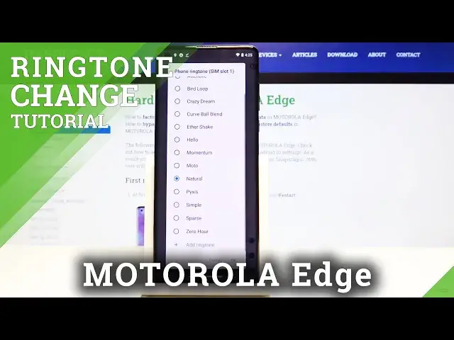 'Video thumbnail for How to Change Ringtone in MOTOROLA Edge – Open Ringtone List'