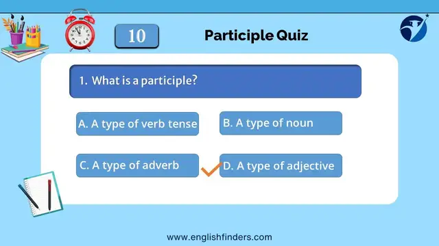 Video thumbnail for Participles Quiz in English | English Finders