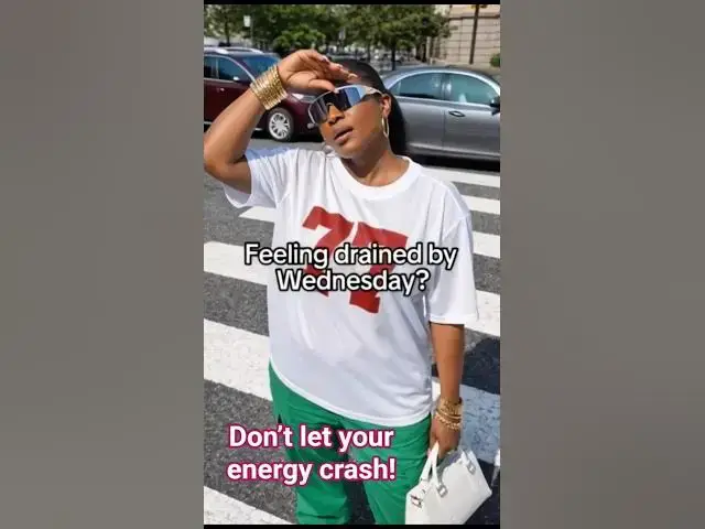 Video thumbnail for Don’t let your energy crash! Hydrate. Move. Nourish. Reset your Wednesday and reclaim your power.
