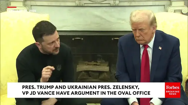 Video thumbnail for BREAKING: Explosive Confrontation Between Trump, Zelensky, and JD Vance in the Oval Office
