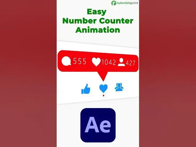 Video thumbnail for Animated Number Counter in After Effects #shorts #aftereffects