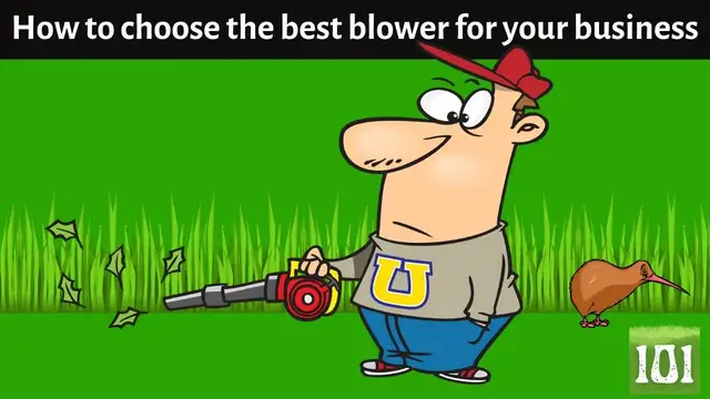 'Video thumbnail for How to choose the best leaf blower for your lawn mowing business'