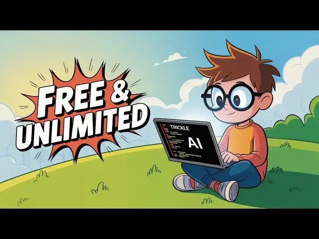 'Video thumbnail for Build Full-Stack Apps For FREE With Trickle AI'