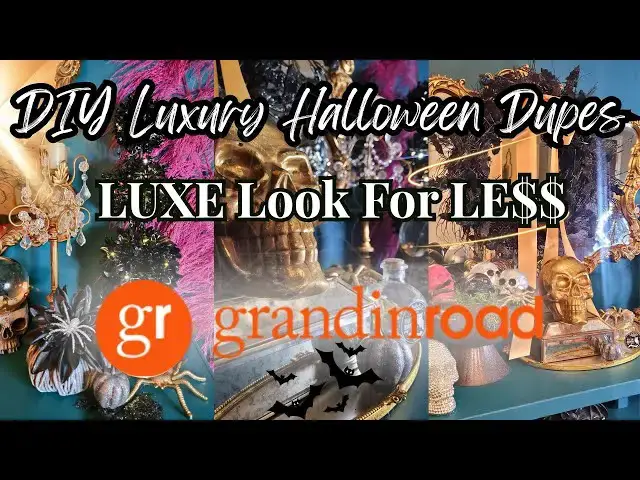 'Video thumbnail for Luxury DIY Grandin Road Halloween Dupes | Chic Halloween Decor for Less'