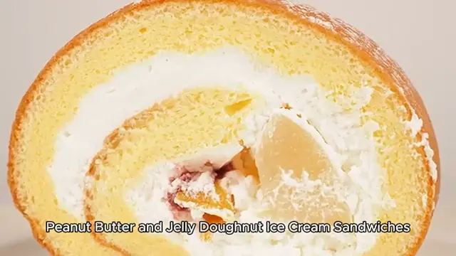 Video thumbnail for Peanut butter & jelly doughnut ice cream sandwiches