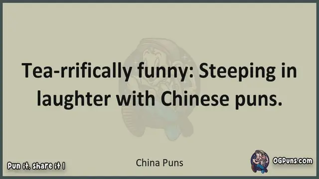 Video thumbnail for China - Jokes, Puns, Wordplays, and Laughter