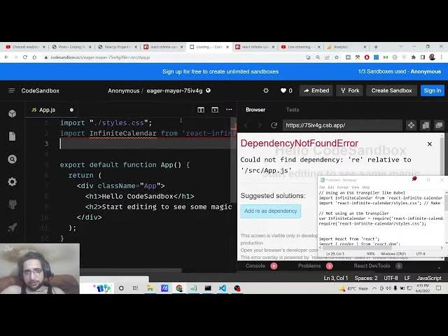 Video thumbnail for React.js Project to Pick Dates From Infinite Calendar Using react-infinite-calendar-with-range in JS