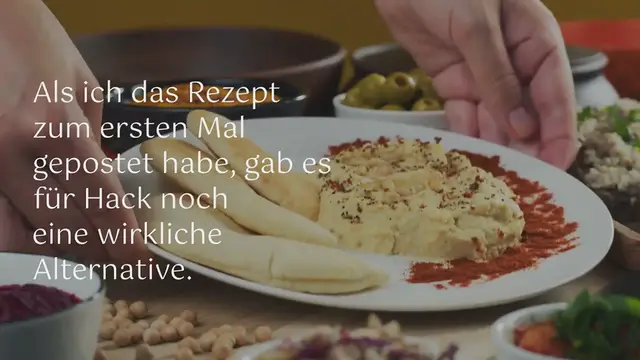 'Video thumbnail for Hummus mit Hack und Pinienkernen'