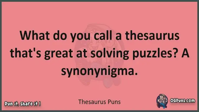 Video thumbnail for Thesaurus - Jokes, Puns, Wordplays, and Laughter